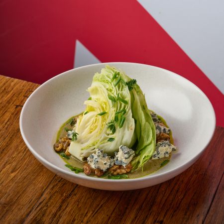 Iceberg Wedge Salad Small Plate at Deepend Pizza