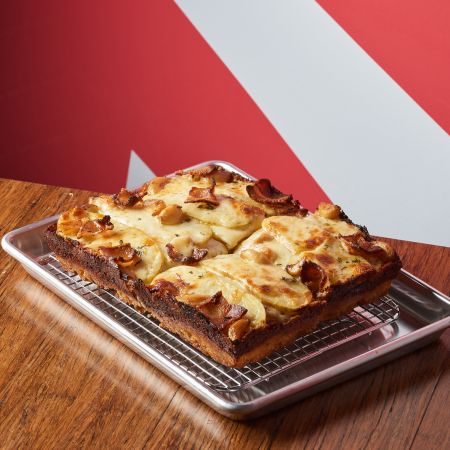 Thyme Crisis Detroit Pan Pizza 8" x 10" at Deepend Pizza